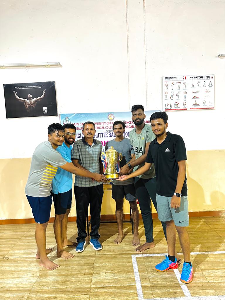 RGUHS,Kalaburagi Zone Badminton Tournament 2023-24, Navodaya Medical College, Raichur,  Men Team Winner