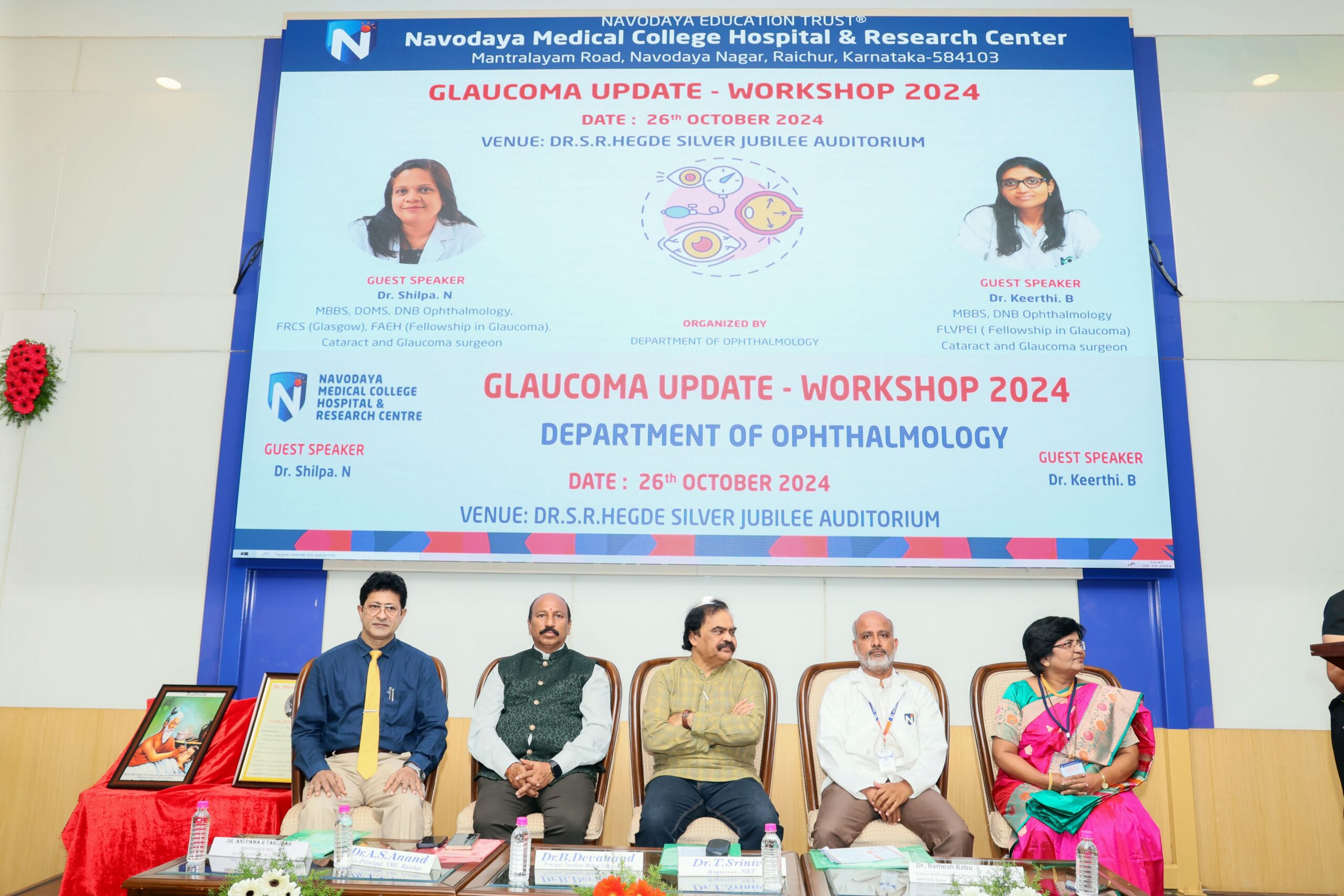 GLAUCOMA UPDATE : WORKSHOP organised by Department of Ophthalmology, Navodaya Medical College Hospital and Research centre, Raichur.